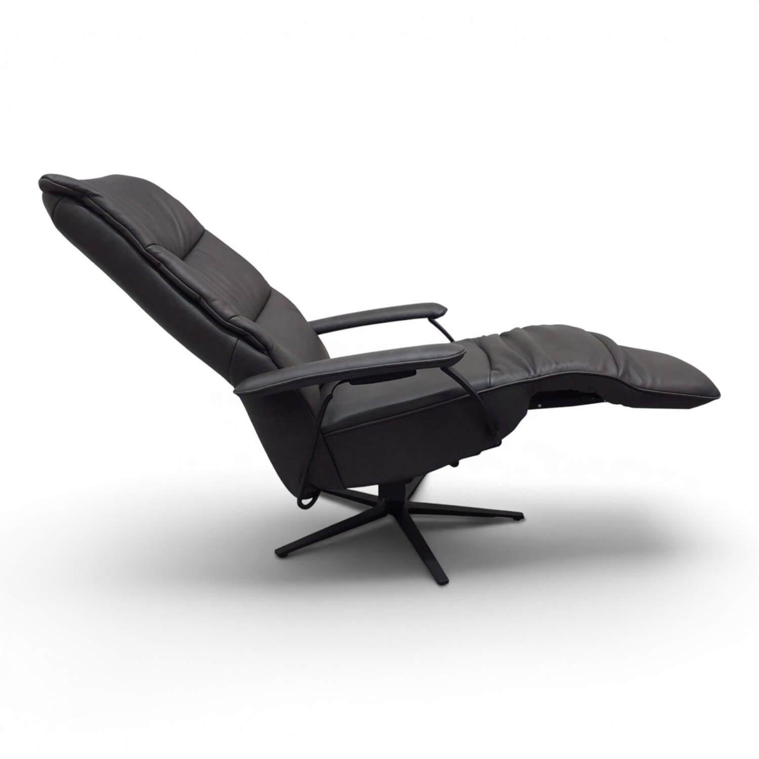 himolla - Sessel 7585 S Lounger L Leder 27 Eleganza Vektor Anthrazit Sternfuß Metall Anthrazit Mit Motorischer Verstellung - 4
