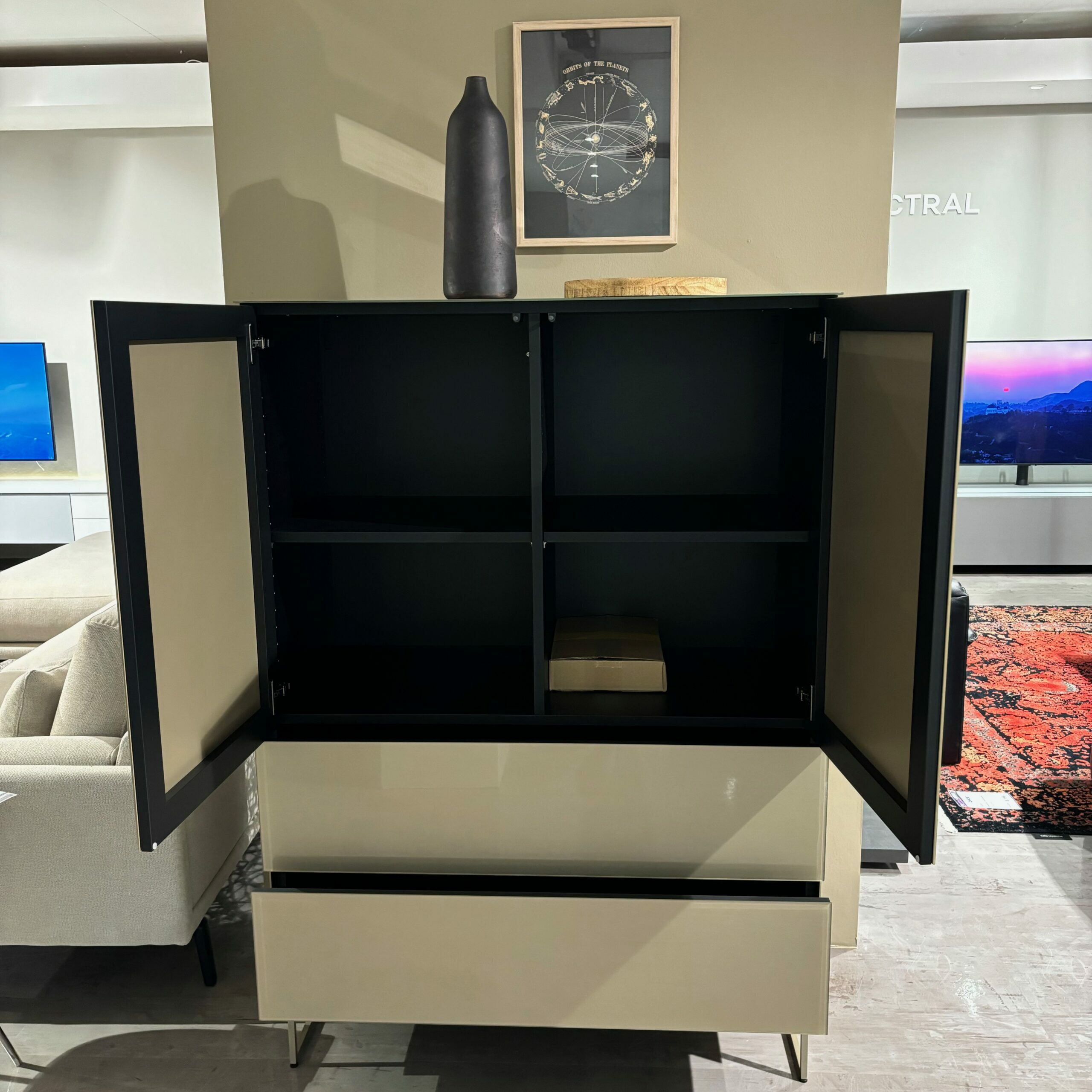 Spectral Smart Furniture - Highboard Side Glas Metallic Champagne Glänzend - 2