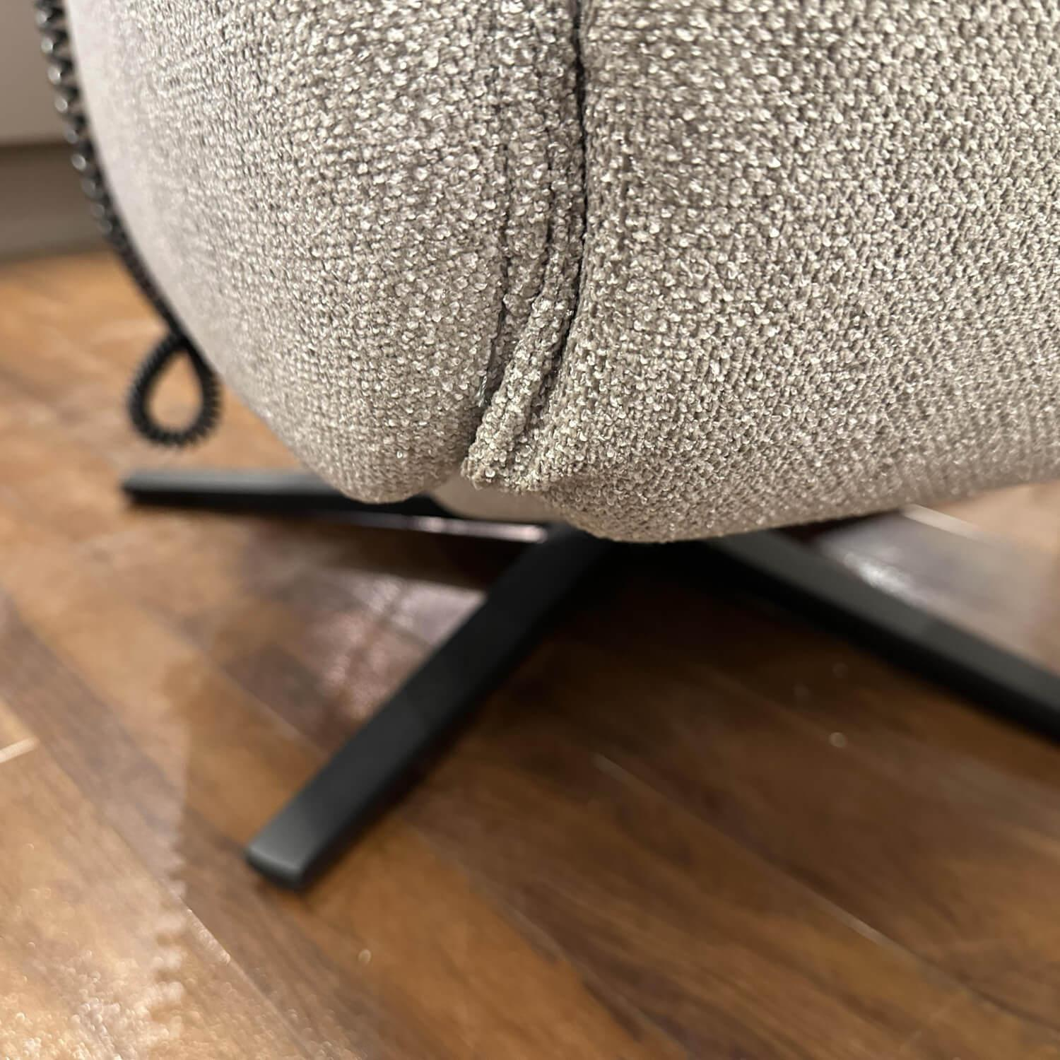 Rom - Sessel Melody 1C M Stoff Alvaro Grege Grau Gestell Stahl Mattschwarz Lackiert Mit Elektrischer Verstellung - 2