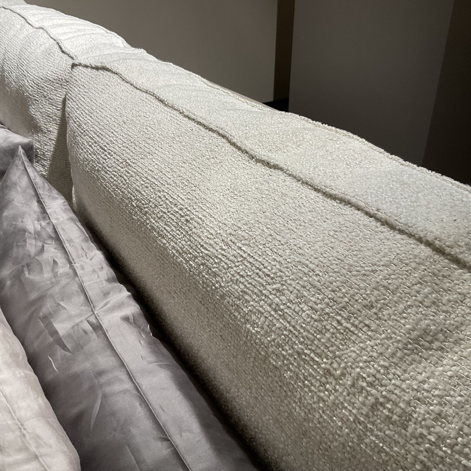 Cierre - Bett Divine Kopfteil Stoff 1 Lucinasco 20 Sand Beige Korpus Leder 2 Windsor 14 Grigio Grau Beige Füße Schwarz - 5