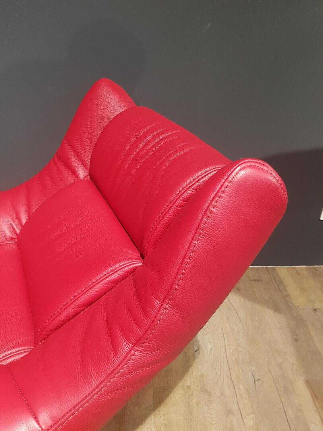 Sessel 7500 36N Leder Chiant Rot mit Relaxfunktion und Sitzhöhenverstellung
