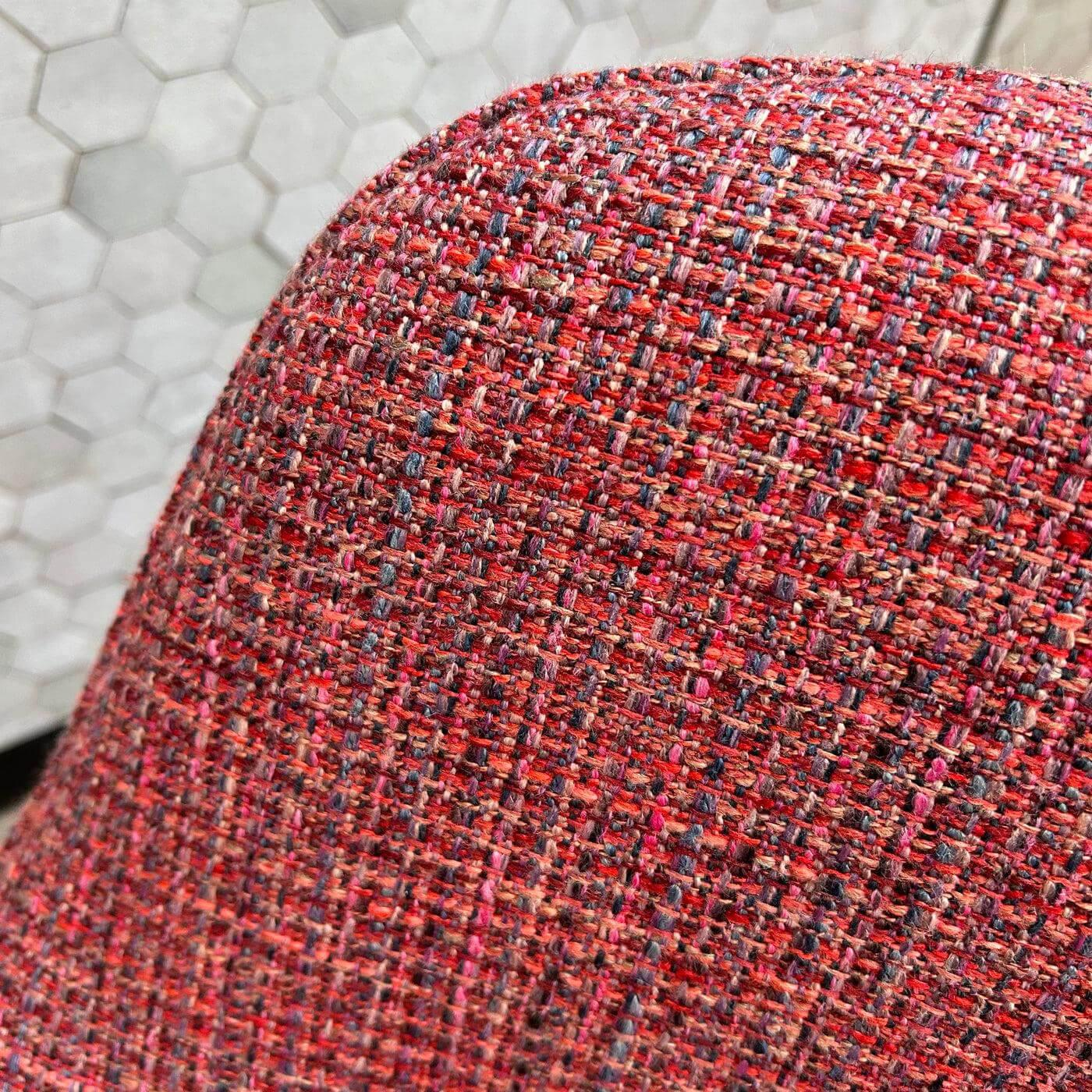Walter Knoll - Armlehnstuhl Sheru 353 10C Innen Stoff Oakworth Cassis 2949 14 Rosa Rot Außen Vintage Night Blue Schwarz Gestell Schwarz - 4