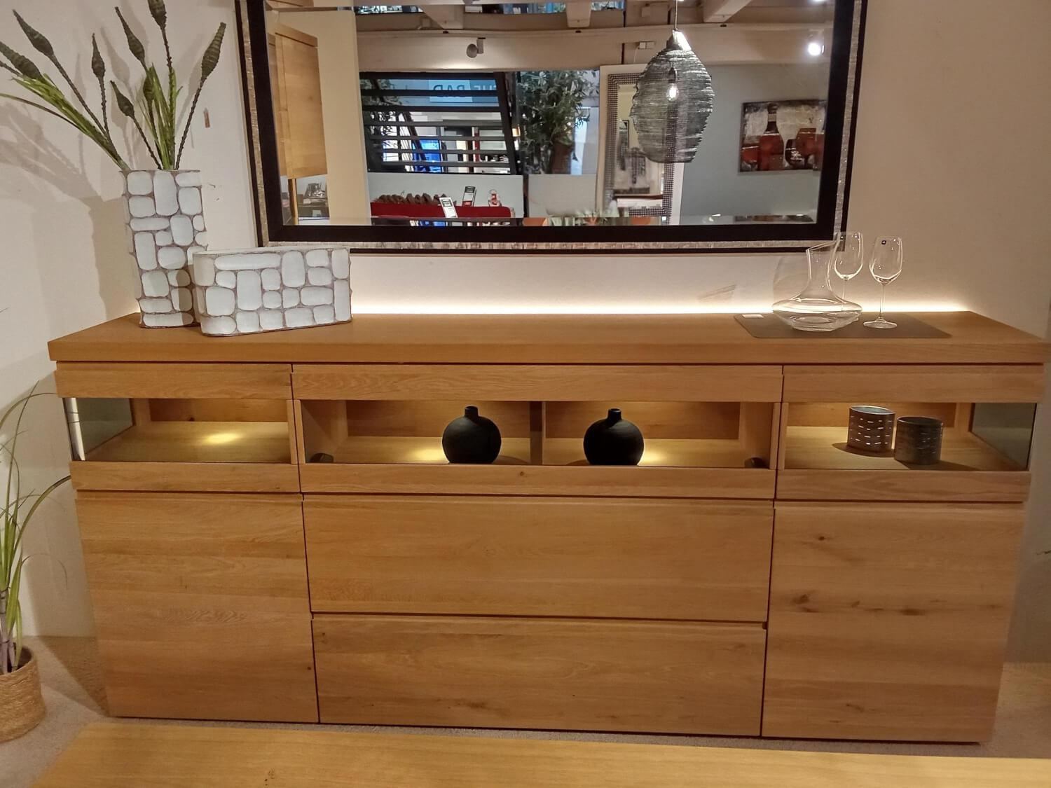 Venjakob - Sideboard V Plus 3000 Wildeiche Hell Soft Gebürstet Geölt Inklusive LED Beleuchtung - 7