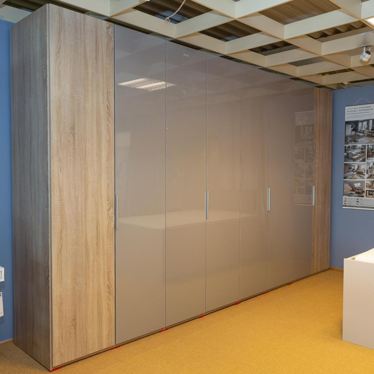 Nolte - Drehtürenschrank 8-Türig Horizont Sonoma Eiche Nachbildung Fangoglas - 4