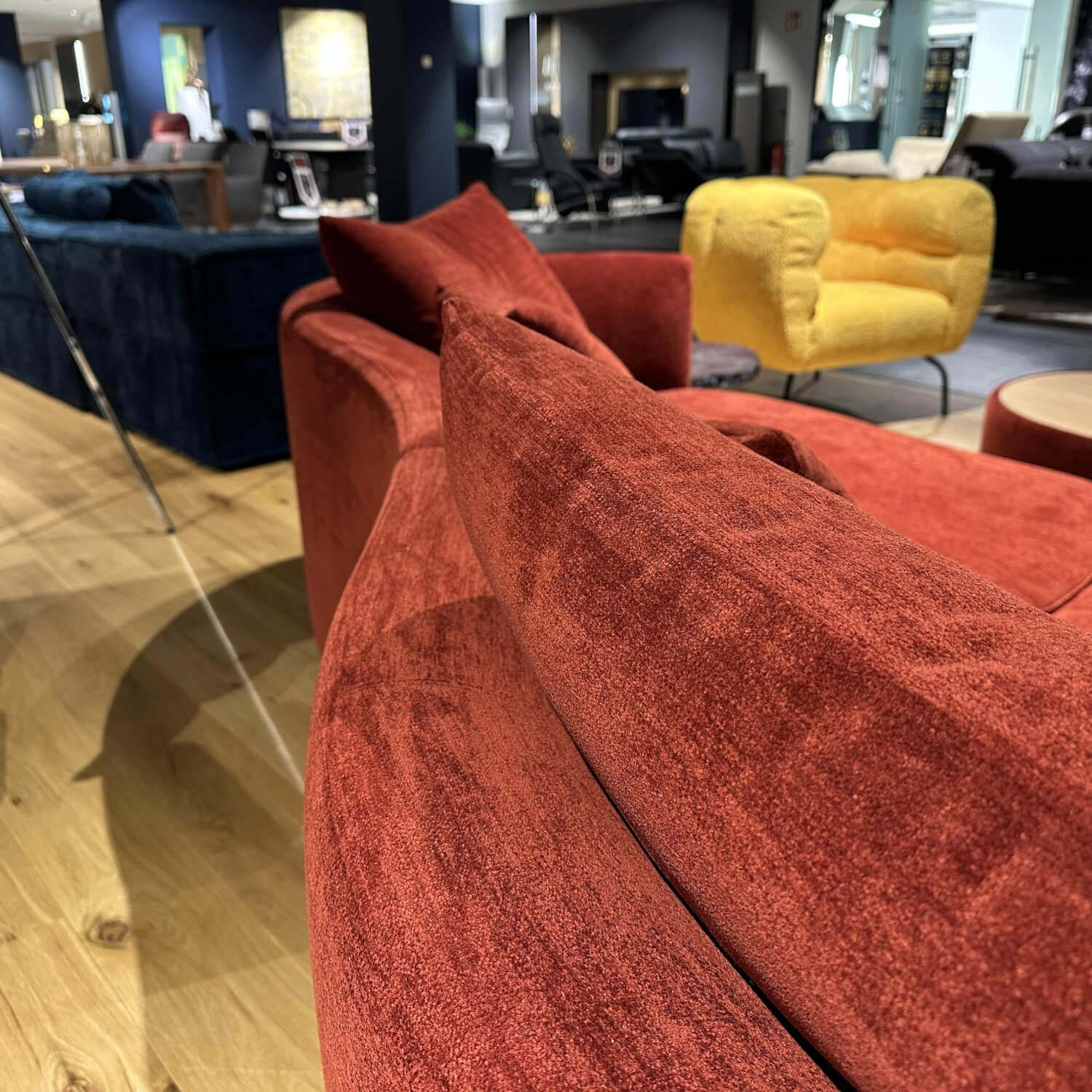 COR - Sofa Siwa 58310 Stoff Orient Rot Filzgleiter Inklusive Kissen Und Couchtisch - 8