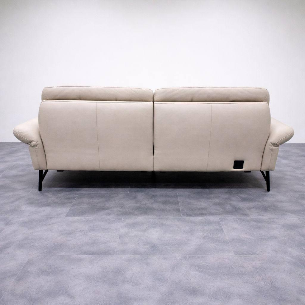 Johann Jakob - Sofa 3-Sitzer 1461 82B44 Leder 35 Mariposa Alabaster Gestell Metallfuß Pulverbeschichtet Anthrazit - 3