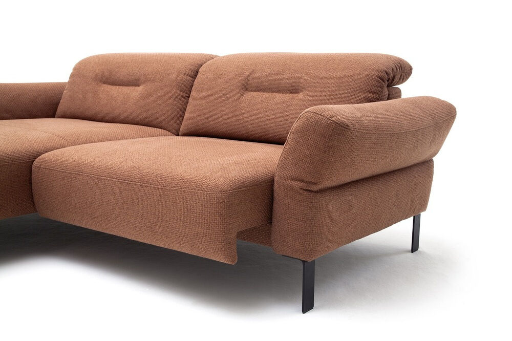 Comfort Republic - Ecksofa David Stoff Catona Copper 146a Rot mit 2 Kissen - 5