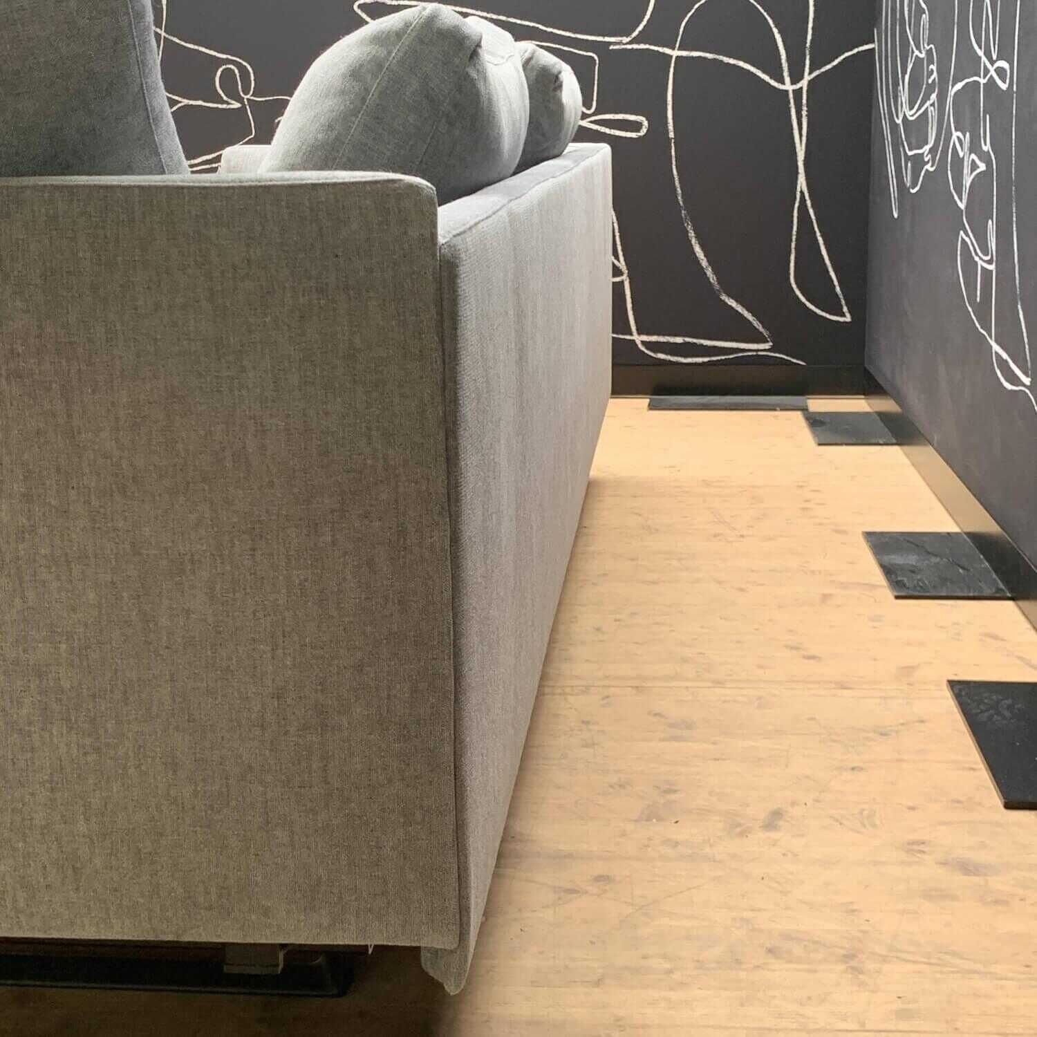 Walter Knoll - Ecksofa Prime Time Stoff Doux 7842 Mineral Kufen Schwarz Pulverbeschichtet - 2