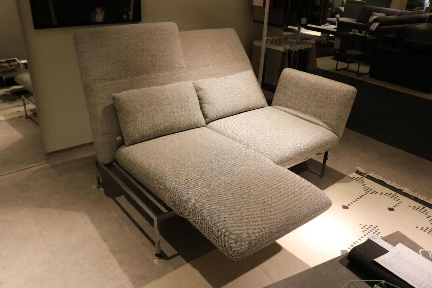 Brühl - Sofa Roro Medium 2m2Ds Stoff 4459 0090 Grau mit Drehsitzen - 2