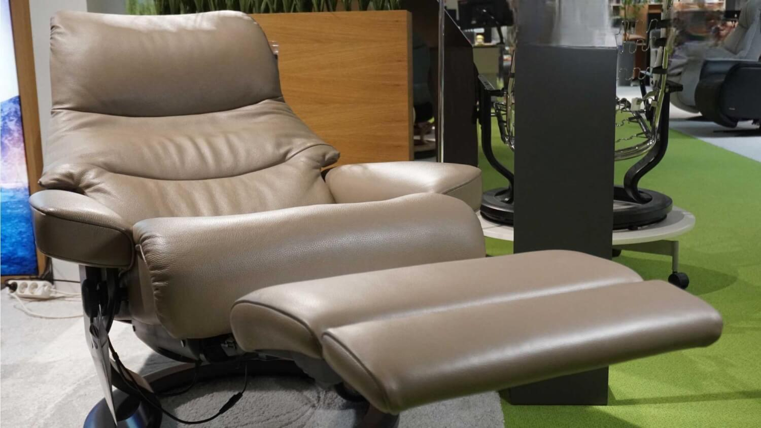 Stressless - Sessel View M Leder Batick Mole Braun Füße Classic Wenge Gebeizt Mit Power Leg And Back - 10