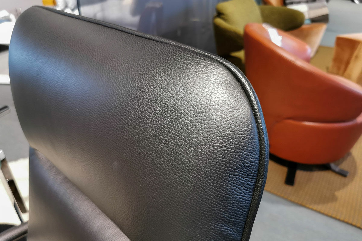 Franz Fertig - Relaxsessel Fino Leder 6405 Nero Schwarz Gestell Chrom Glänzend - 3