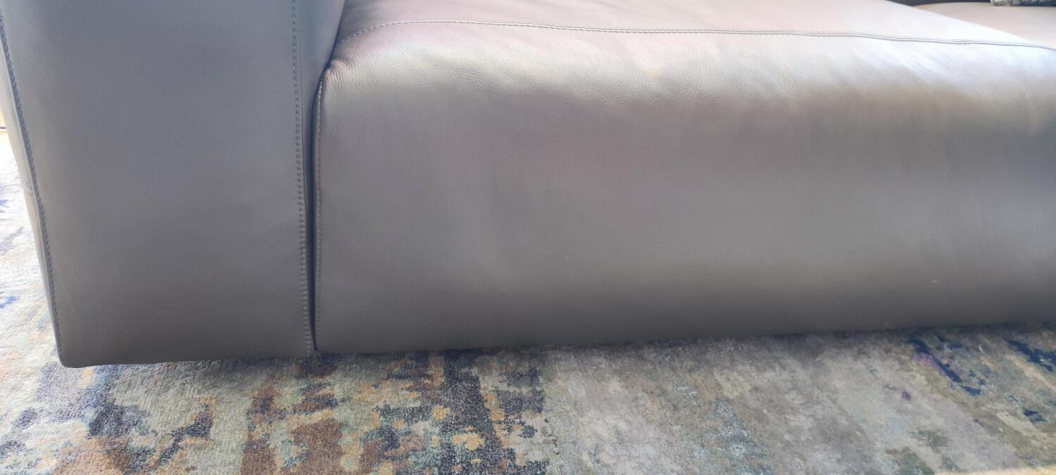 Prostoria - Sofa Cloud Leder Cervo 80 Schwarz Füße Gleiter Kunststoff Schwarz - 3