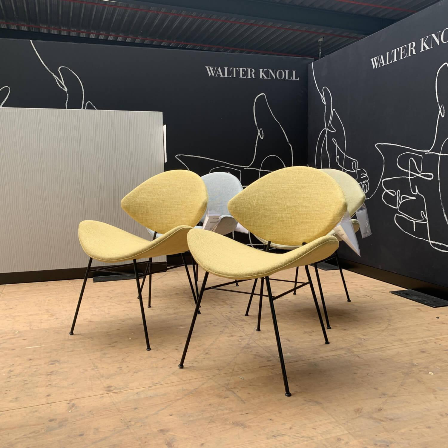 Walter Knoll - 4er-Set Fishnet Chair Stoff Lucia Loft Gelb Grün Blau Gestell Schwarz - 1