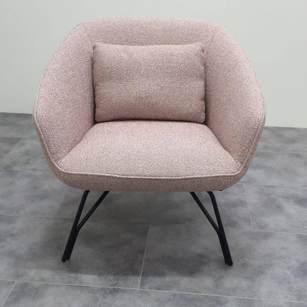 himolla - Sessel 7190 31K11 Stoff 24 Crumble Crocus Rosa Melliert Gestell Metall Anthrazit Pulverbeschichtet Inkl. Kissen - 4