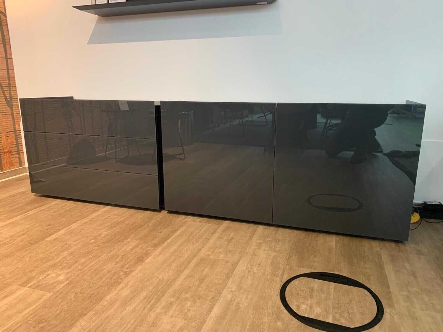 interl-C3-BCbke-sideboard-jurel-optiwhite-klarglas-mattglas-grau-37f645005216 Interlübke - Sideboard Jurel Optiwhite Klarglas Mattglas Grau - 1
