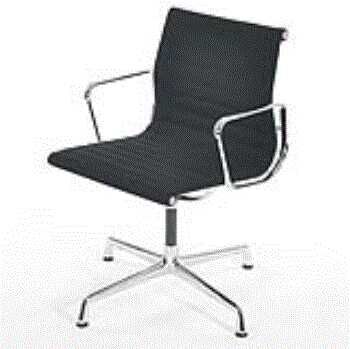 Aluminium Chair EA 104 Stoff Hopsak Nero Gestell Aluminium