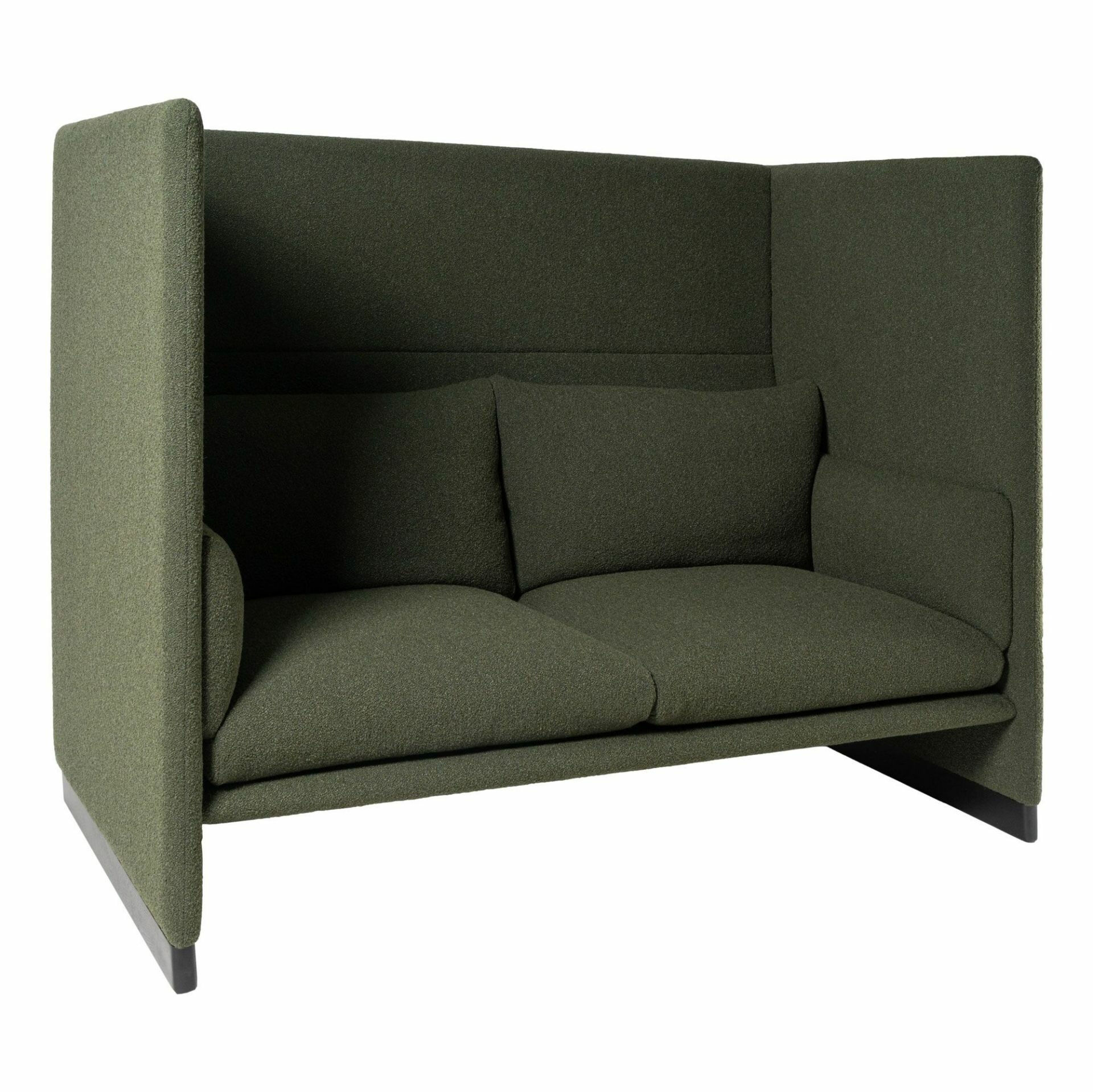 Wendelbo - Sofa Case High Back Stoff Cuddle 16 Grün Gestell Eiche Schwarz Gebeizt Mit Stoff Bezogen - 4