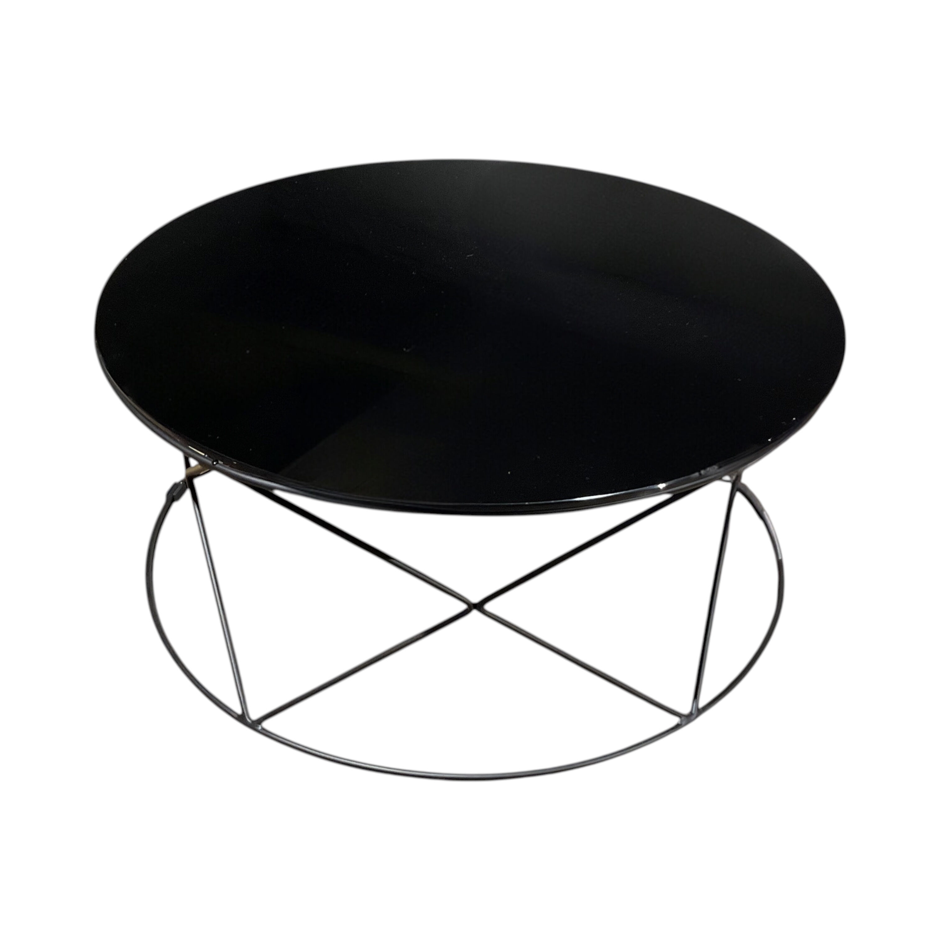 Christine Kröncke - Couchtisch Moi Black Edition Platte Glas Schwarz Hinterlackiert Gestellt Stahl Schwarz Matt - 1