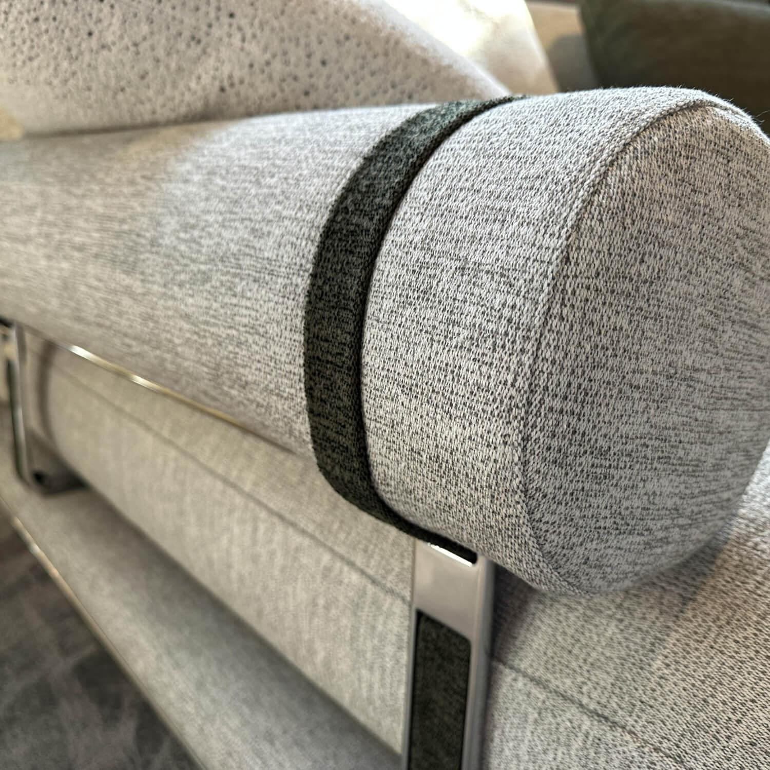 B&B Italia - Sofa Noonu Stoff Grau Meliert Rahmen Aluminium Glänzend Poliert - 6