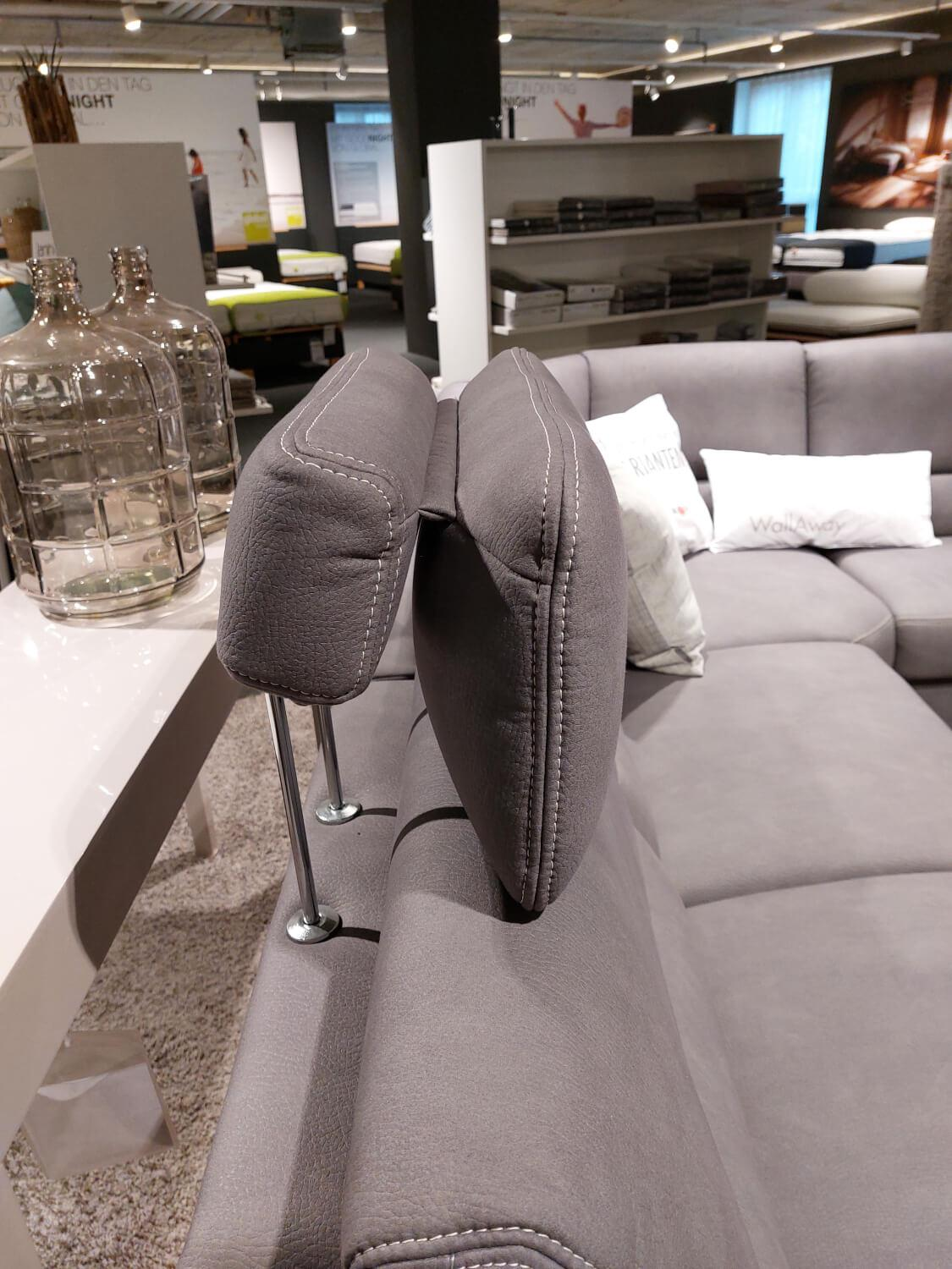 Zehdenick - Wohnlandschaft ZE-EM16033 Stoff Mammut Grau Metallfüße - 2