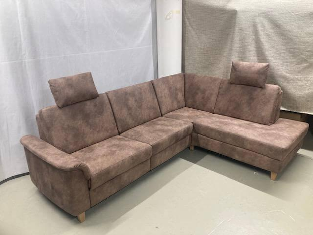 Dietsch - Ecksofa Enjoy Stoff 4 Hunter 800 Cappuccino Braun mit Relaxfunktion - 6