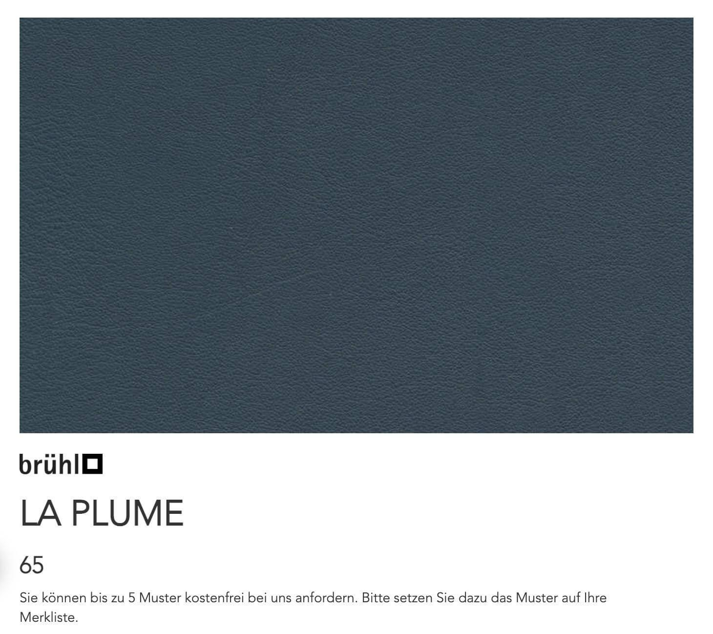 Brühl - Sofa Tomo Leder La Plume 65 Blau Füße Chrom mit Verstellfunktionen - 3