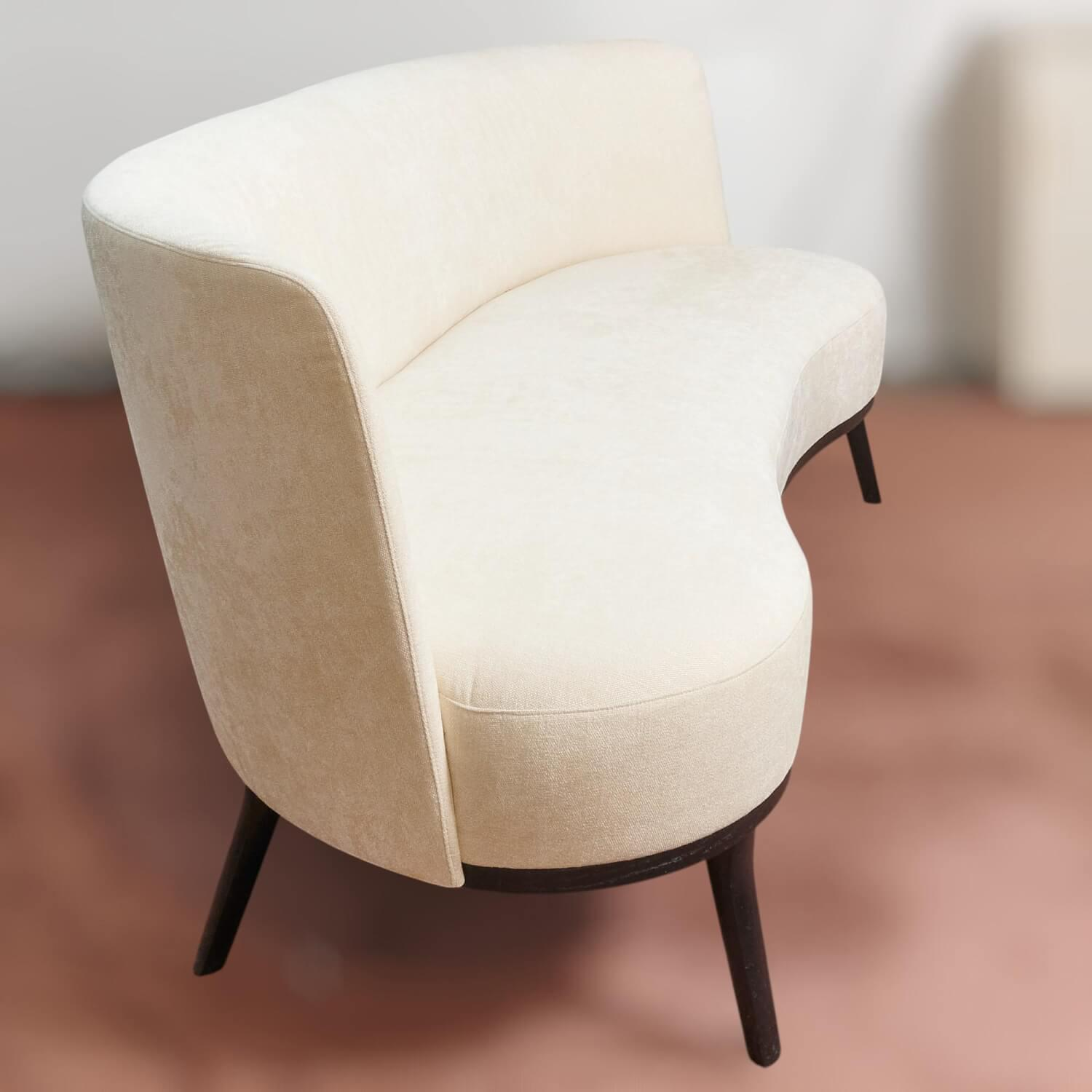 Bielefelder Werkstätten - Sofa Polo Cocktail 205 Nierenförmig Stoff Century City CH3288/070 Weiß - 2