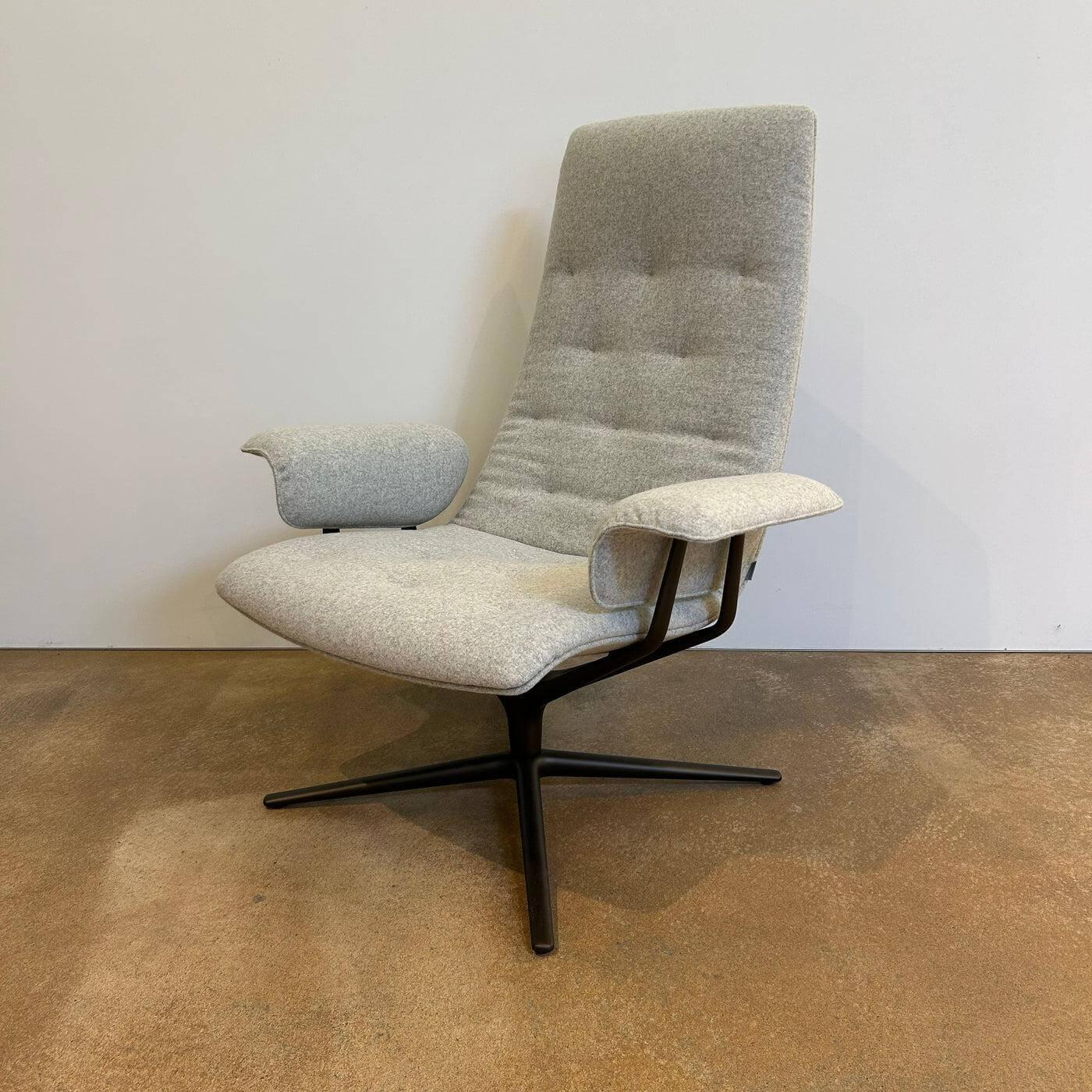 Walter Knoll - Sessel Healey Soft 184 10 Stoff Divina Melange 2 120 Hellgrau Grau Gestell Bronze Schwarz  Matt Pulverbeschichtet - 2