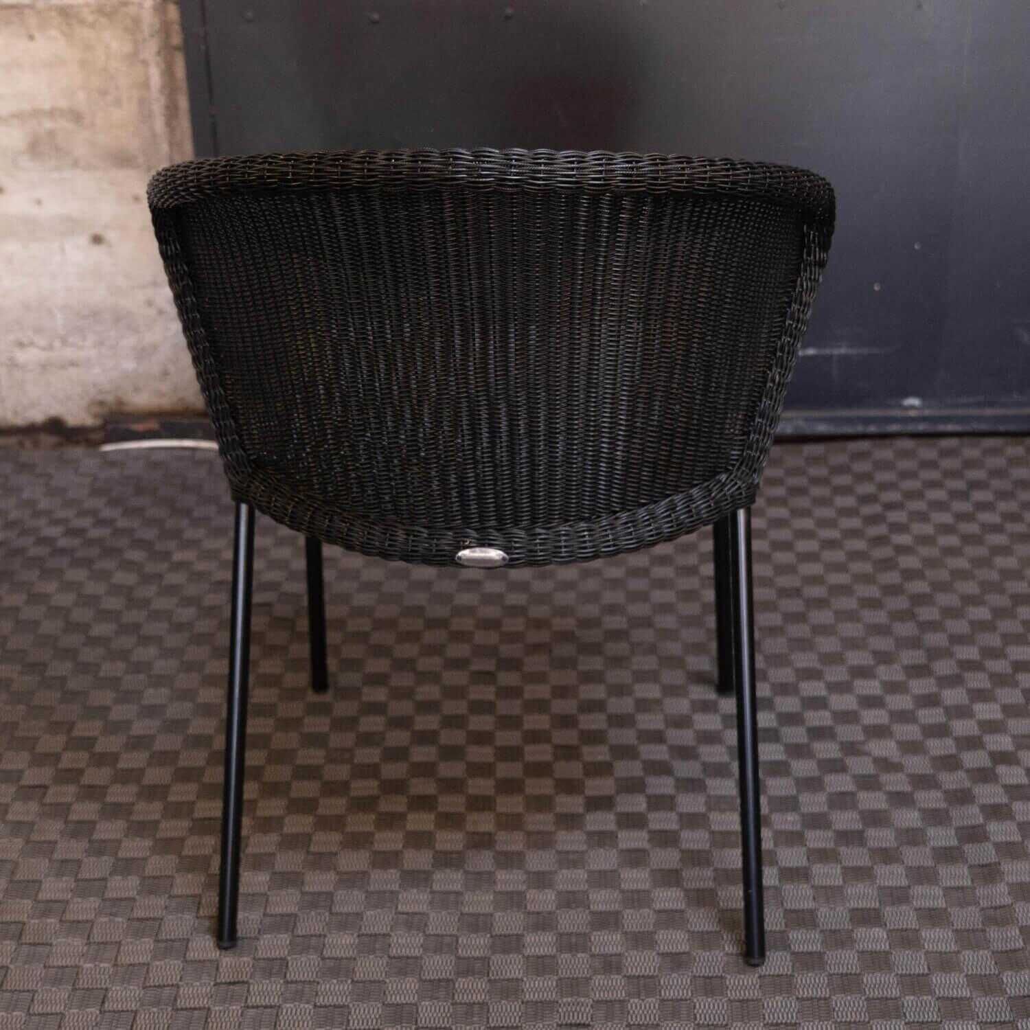 Cane Line - 2er-Set Outdoor Stuhl Lean Geflecht schwarz - 6