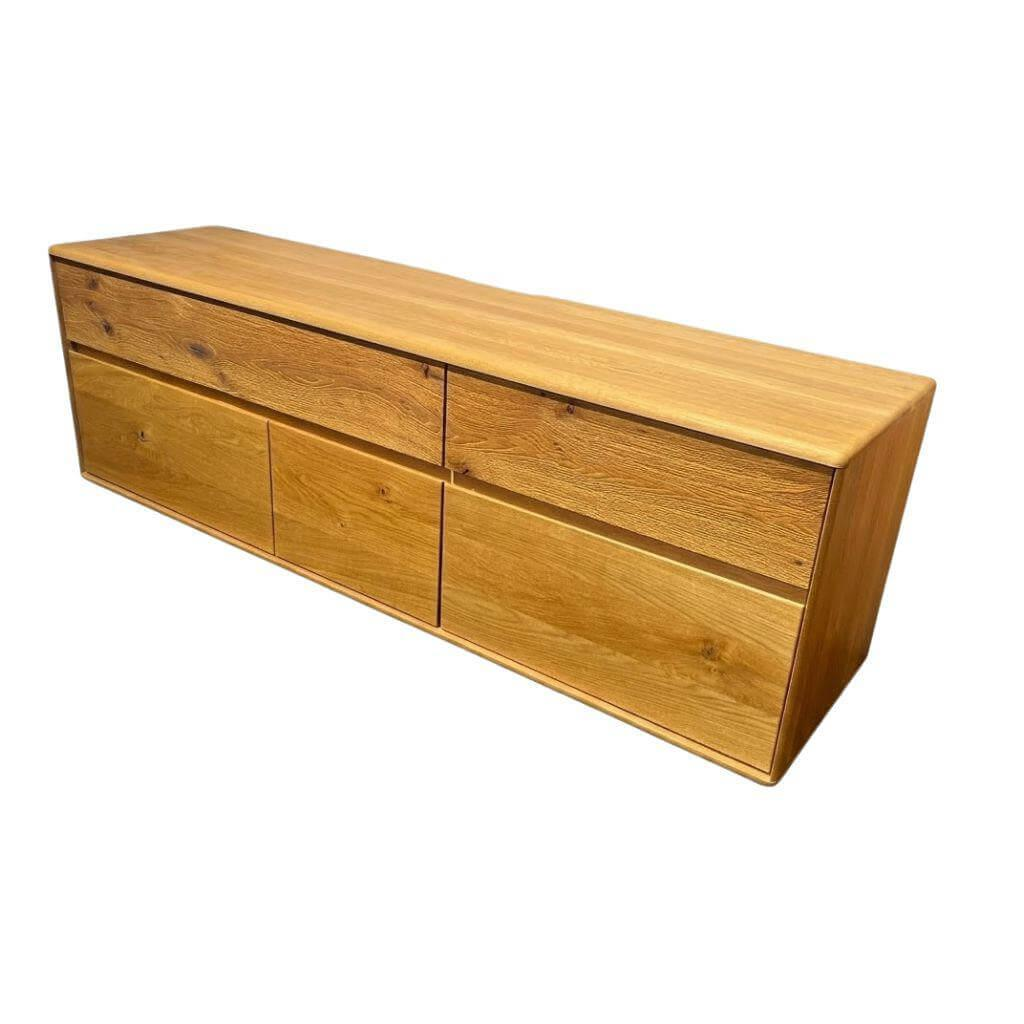 Natura - Mediaboard Hillsboro Wildeiche Massiv Geölt Mit Türen Und Schubladen - 1