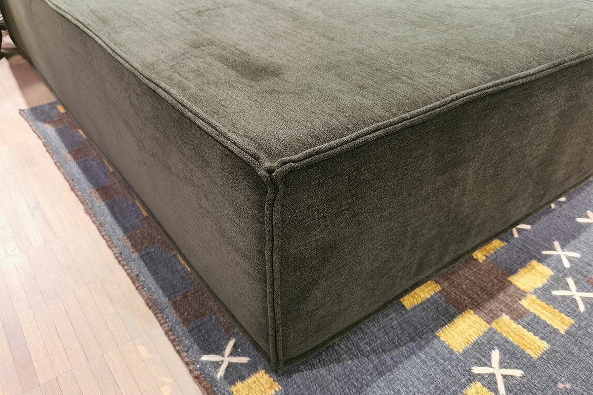 COR - Ecksofa Trio 300x200 Stoff 8144 Braun-Grün mit Rückenkissen - 2