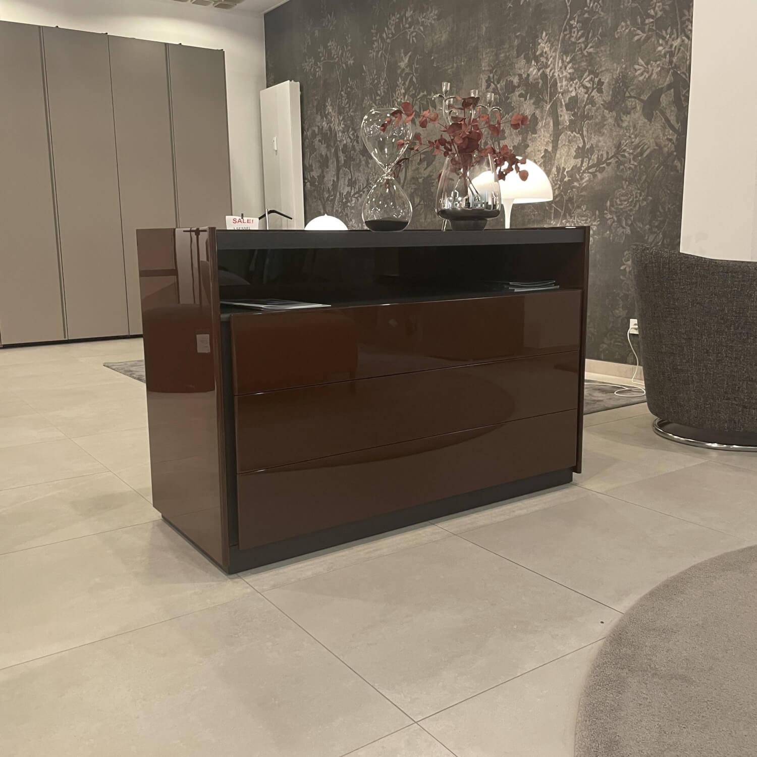 Molteni & C - Kommode 5050 Lack Hochglanz Burgund Eiche grau - 7