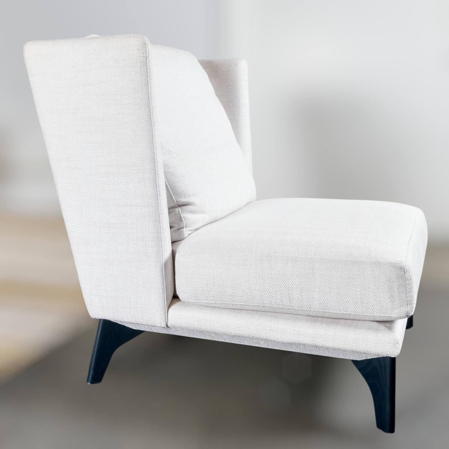 Bielefelder Werkstätten - Lounge Sessel Polo Stoff Jolie BW1743 171 Grau Gestell Metall Schwarz - 4