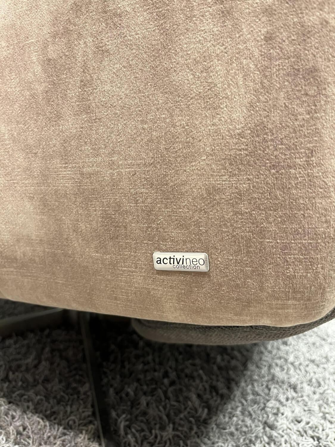 Activineo - Drehsessel Baccara Stoff Innen Klara 12 Taupe Grau Aussen 5 Ispra 10 Liver Rosa Gestell Metall - 5