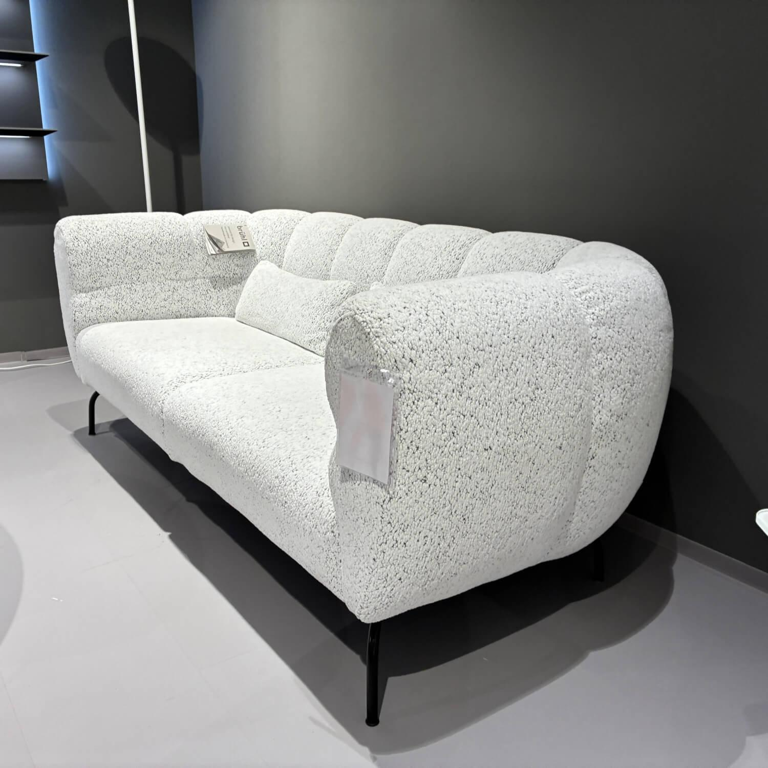 Brühl - Sofa Magnolia 2,5-Sitzer Stoff 6450 49 Weiß Grau Gestell Metal Schwarz Lackiert - 2