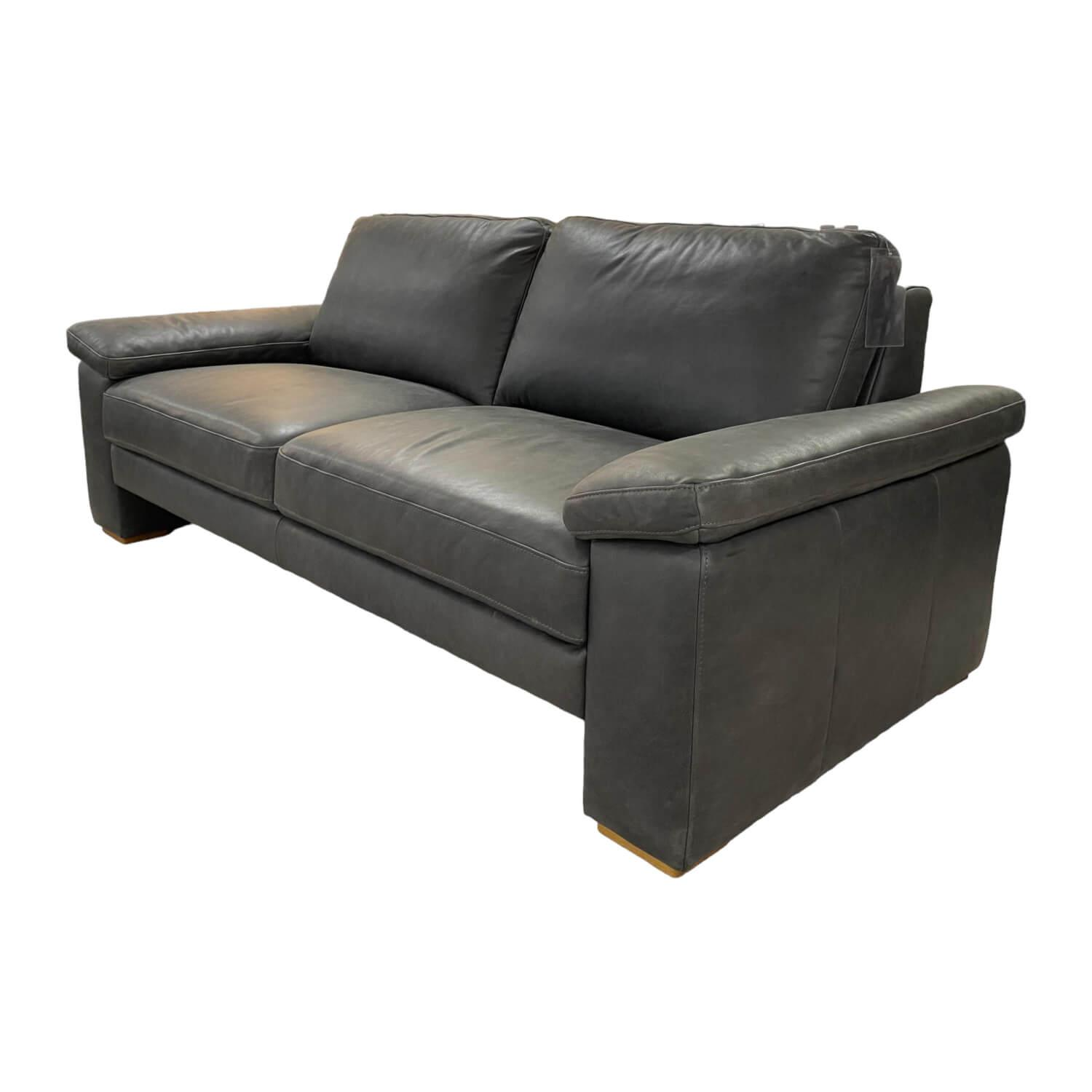 Sofa Living-Cadiz Leder 30 WM/W9 Retro Grau