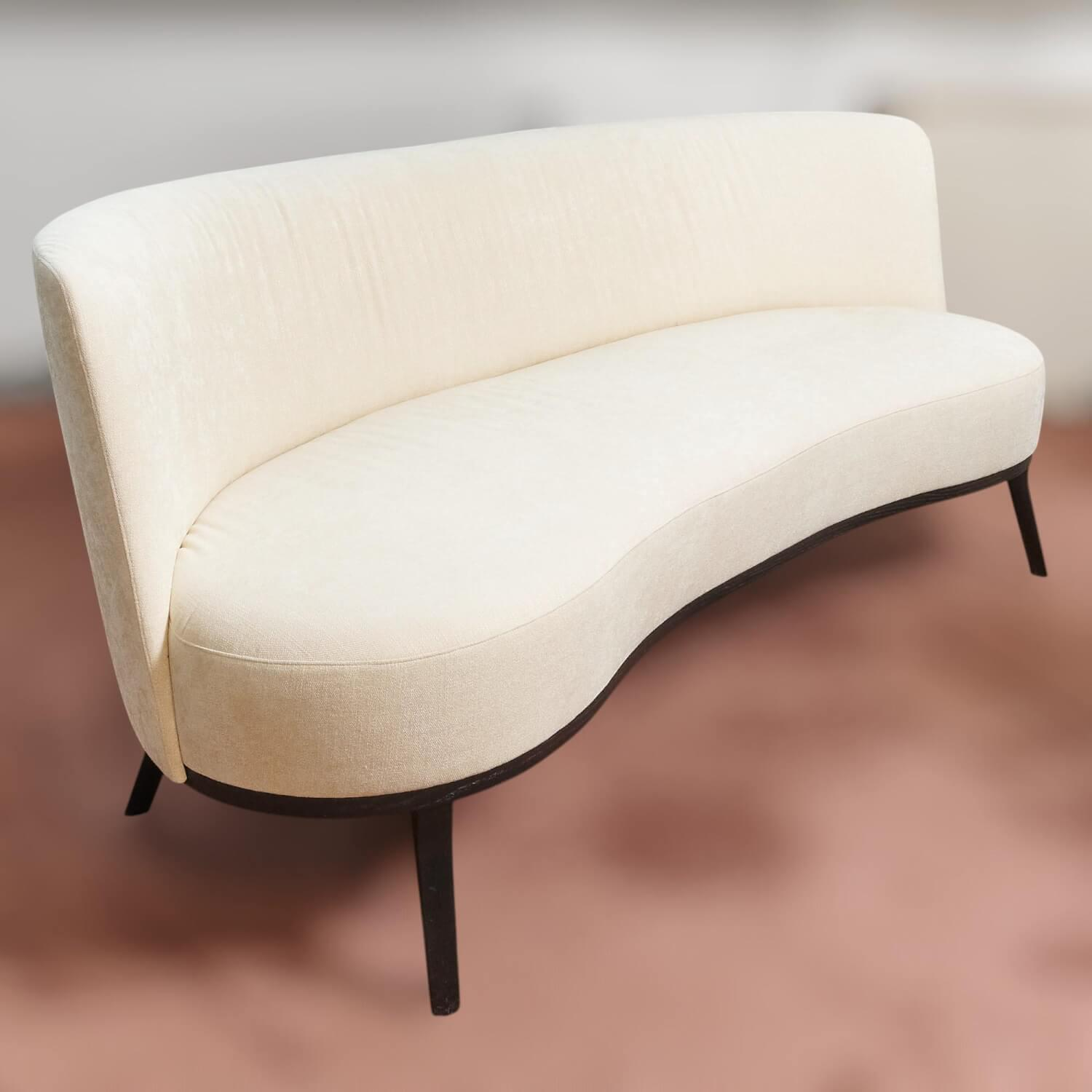 Bielefelder Werkstätten - Sofa Polo Cocktail 205 Nierenförmig Stoff Century City CH3288/070 Weiß - 4