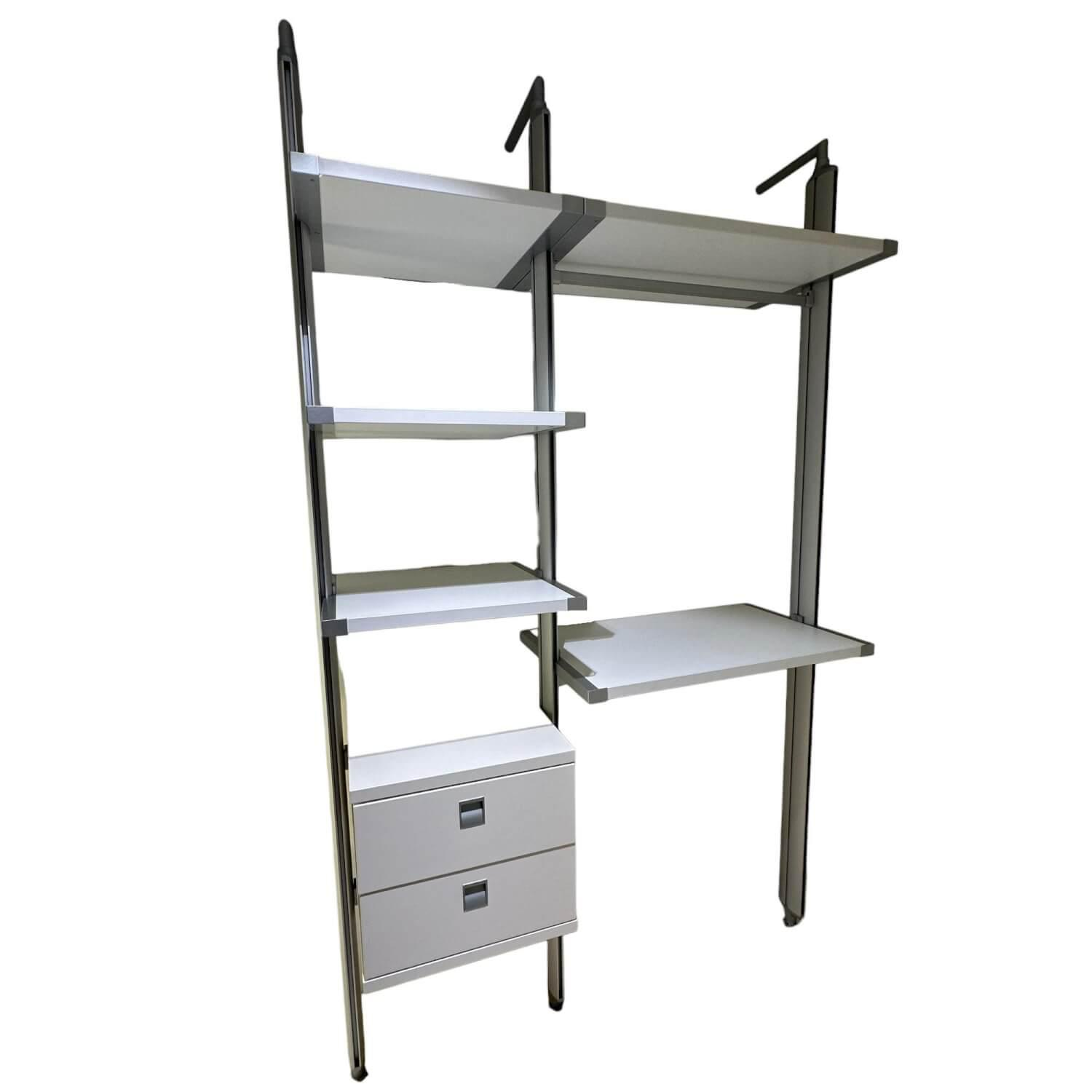 Trüggelmann - Garderobe Stollen System Genesys Gestell Aus Aluminium Schubkästen Sowie Böden Melamin Weiß - 1