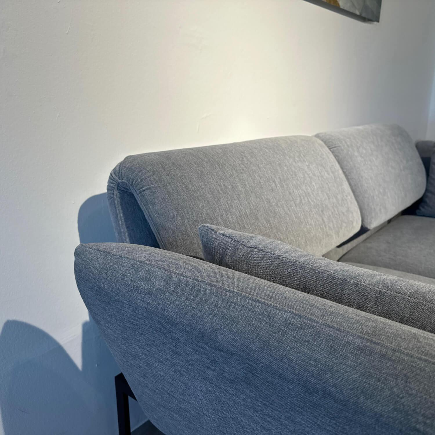 Brühl - Funktionssofa Roro Soft Medium Stoff 2065 92 Grau Gestell Metall Schwarz Pulverbeschichtet - 2