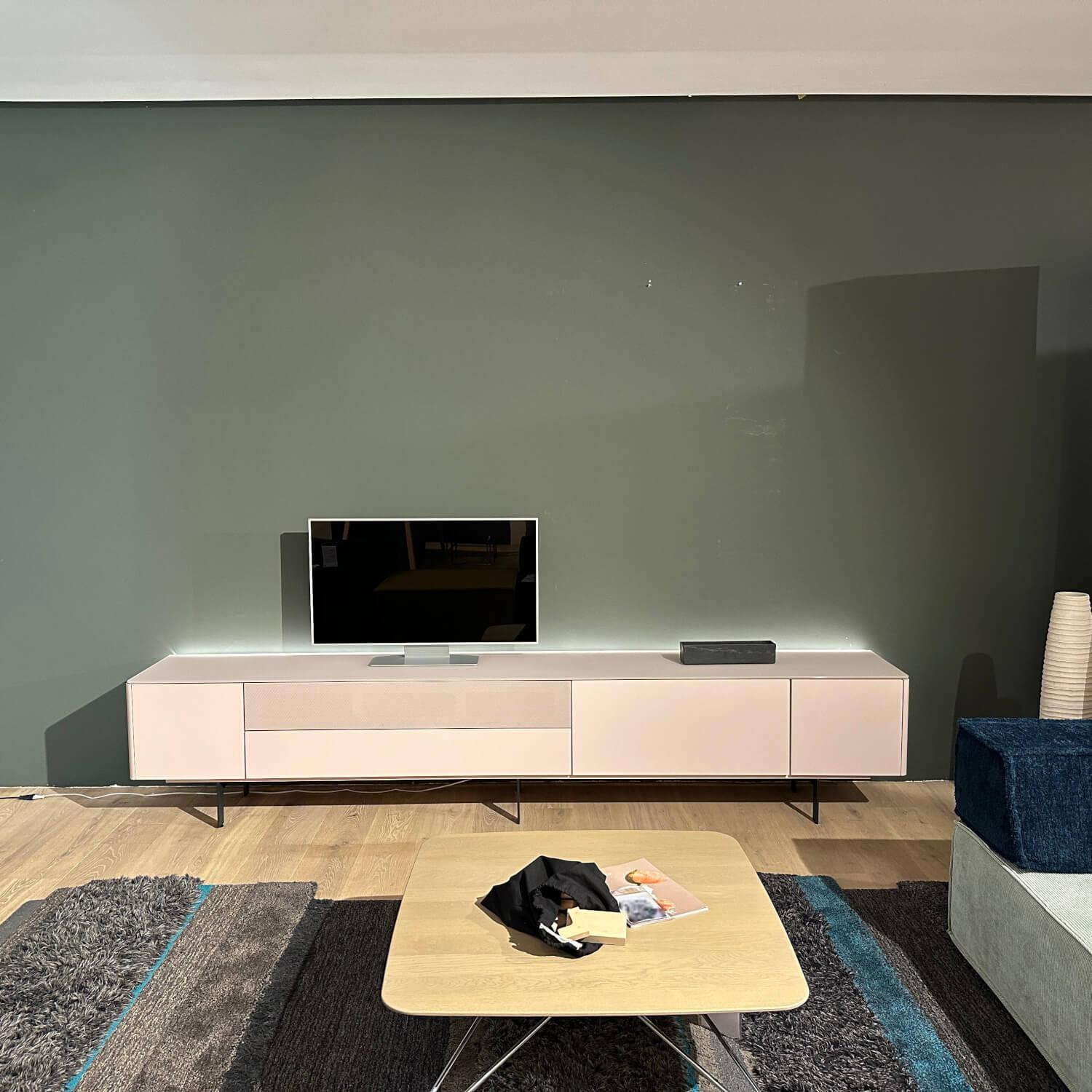 Sudbrock - Sideboard Goya Lack 481 Antik Rosa Abdeckplatte Glas Gefrostet Lackiert Mit Indirekter Beleuchtung - 3