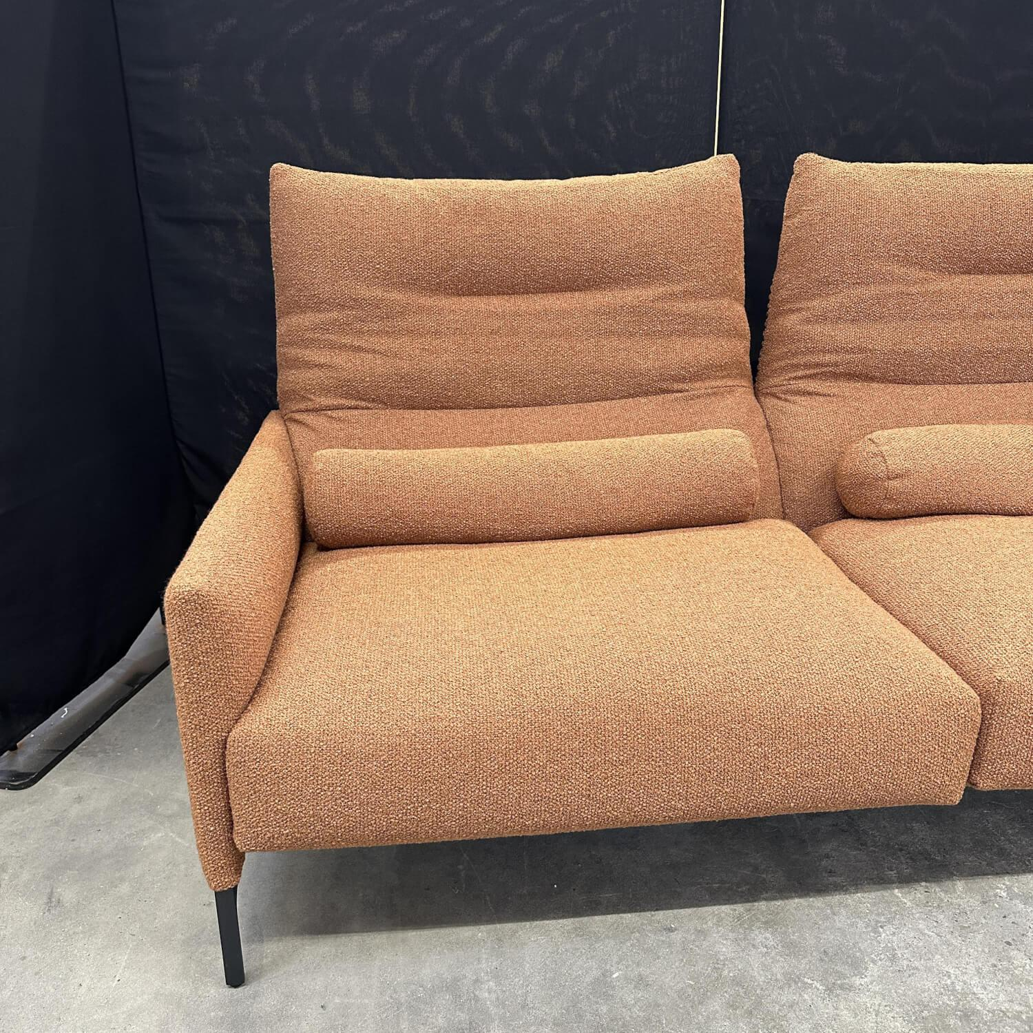 COR - Sofa Avalanche Stoff Rost 8202 Rost Rot Braun Orange Füße F05 Feinstruktur Schwarz Mit Filzgleitern Inklusive 2 Lendenrollen 2080 - 10