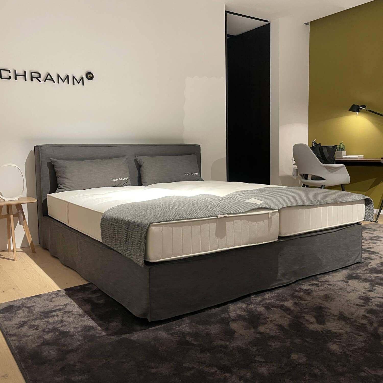 Schramm - Polsterbett Purebeds Ell Stoff Grau Füße Schwarz Inklusive Matratzen - 4