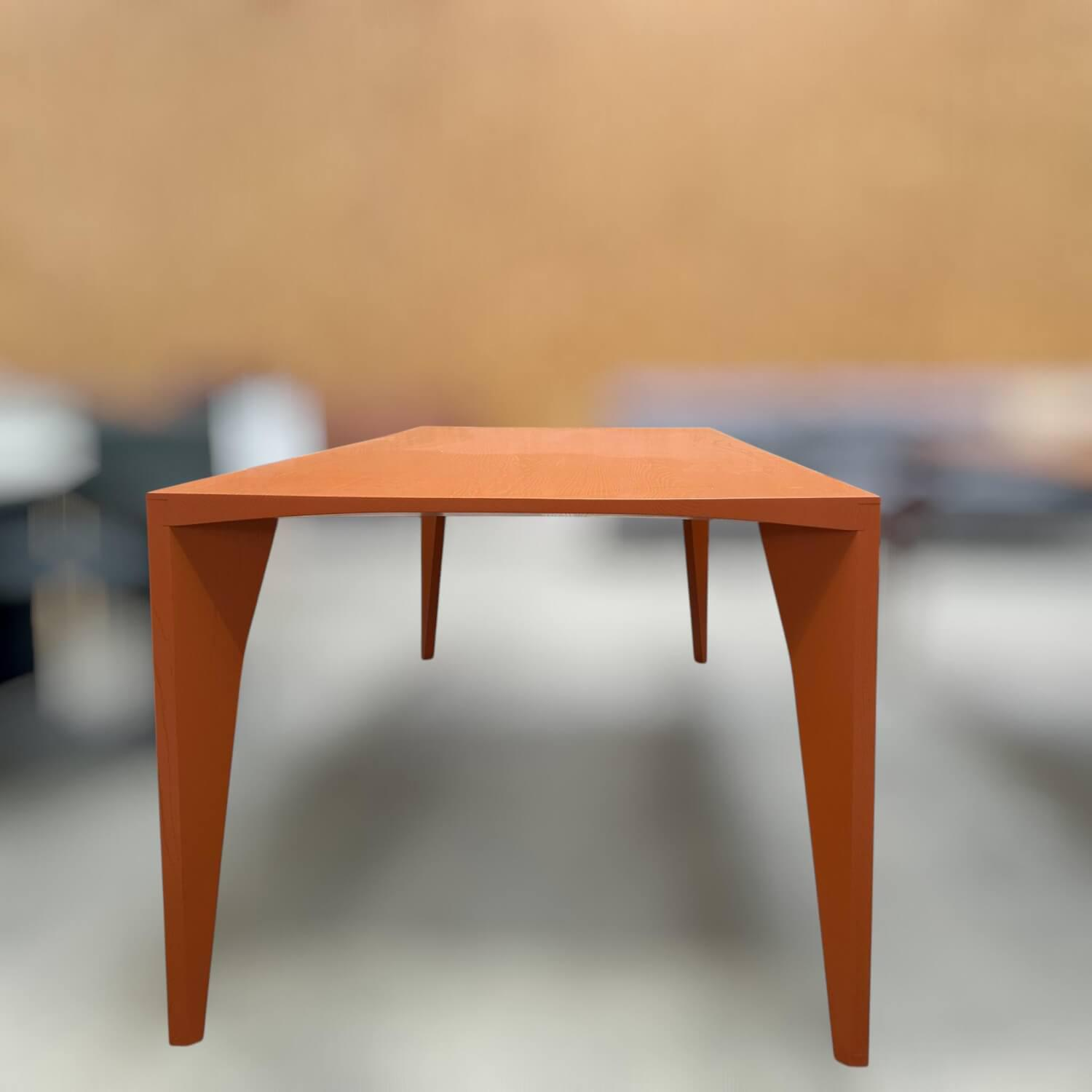 COR - Esstisch Delta 6420 Massivholz Herbstrot Gebeizt Und Klar Lackiert Mit Kunststoffgleitern - 2