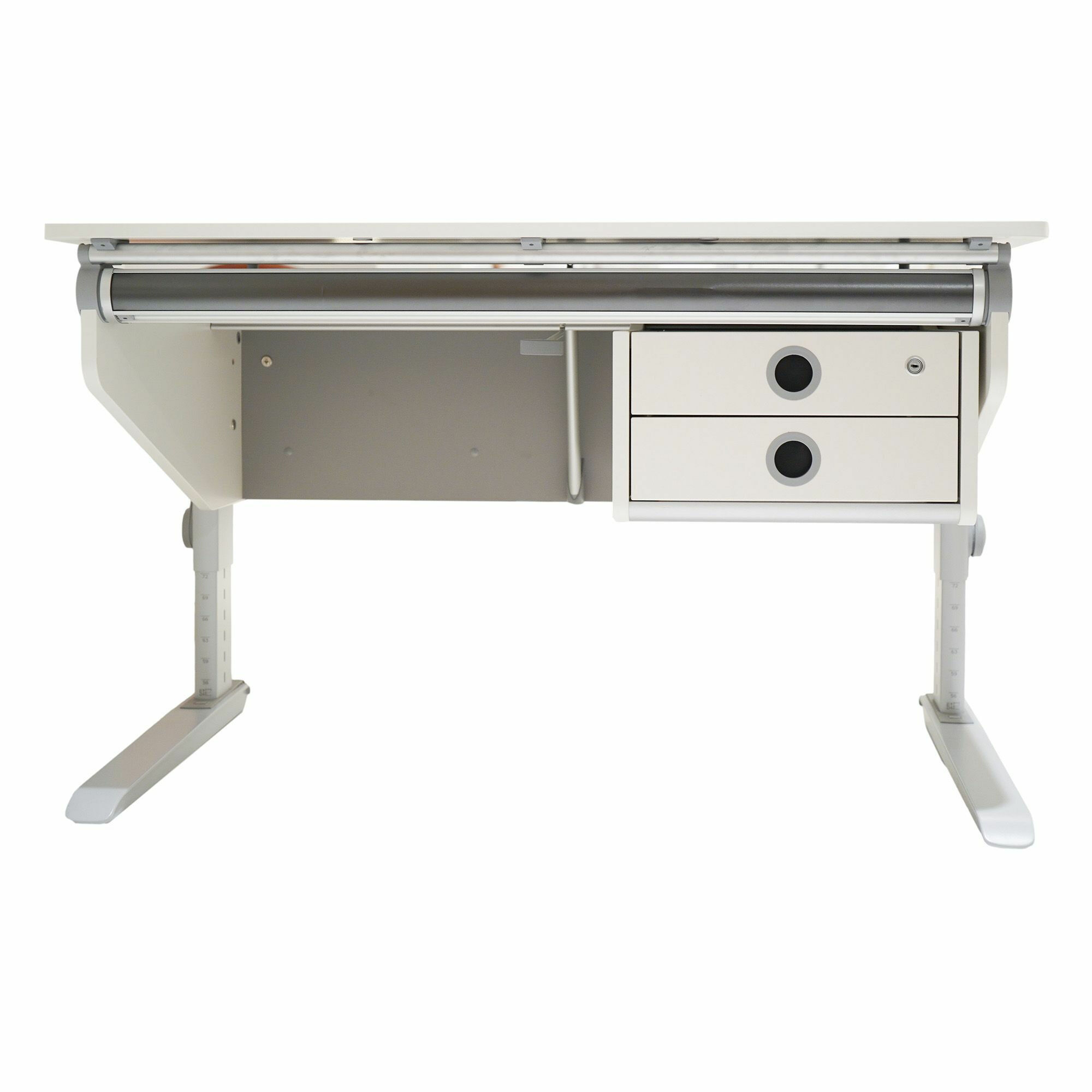 Möller Design - Schreibtisch Winner Korpus Weiß 100 2416 Gestell Classic 100 2418 mit Twin-Box - 1