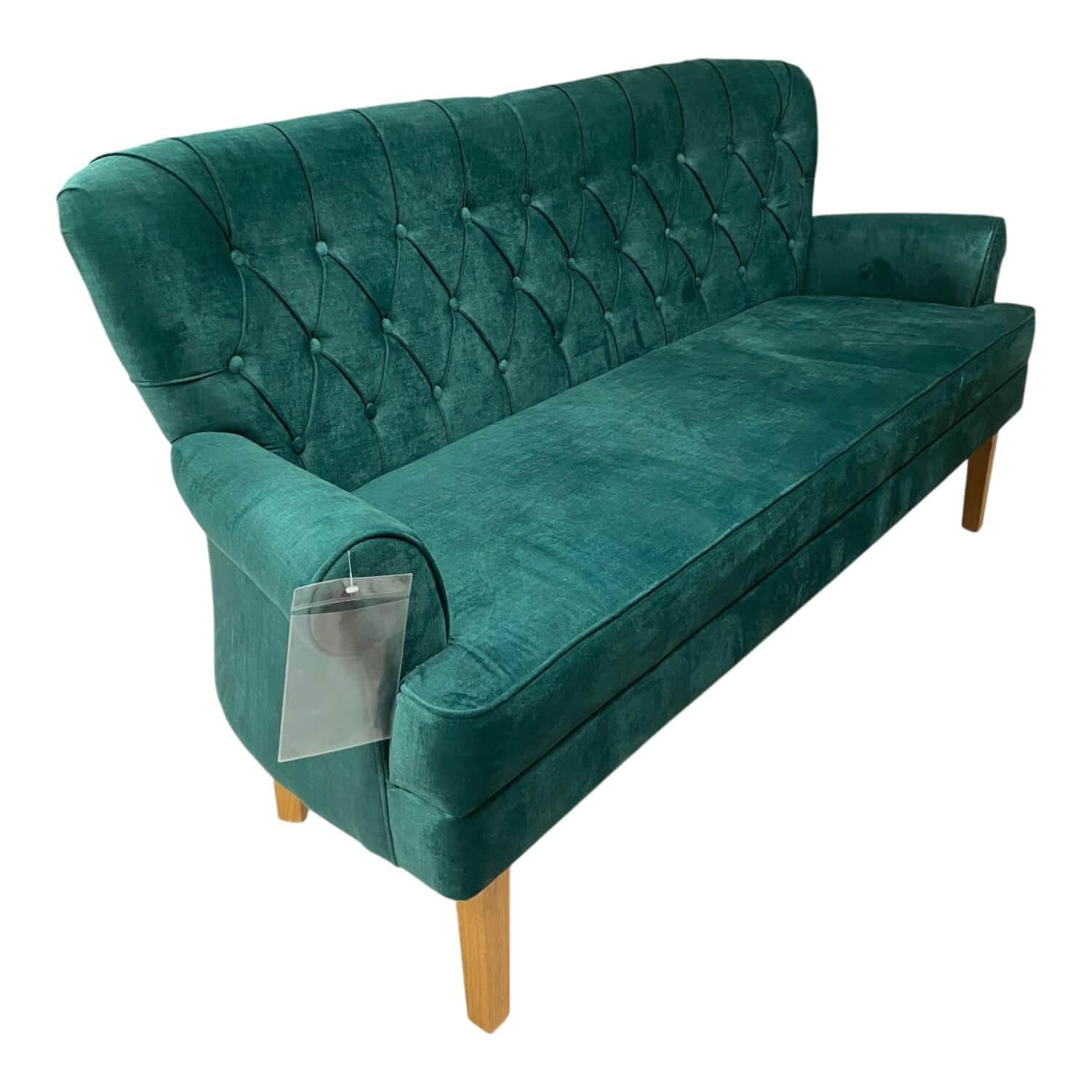 Niehoff - Sitzbank Modell 1248 Stoff Petrol Gestell Wildeiche Massiv - 1