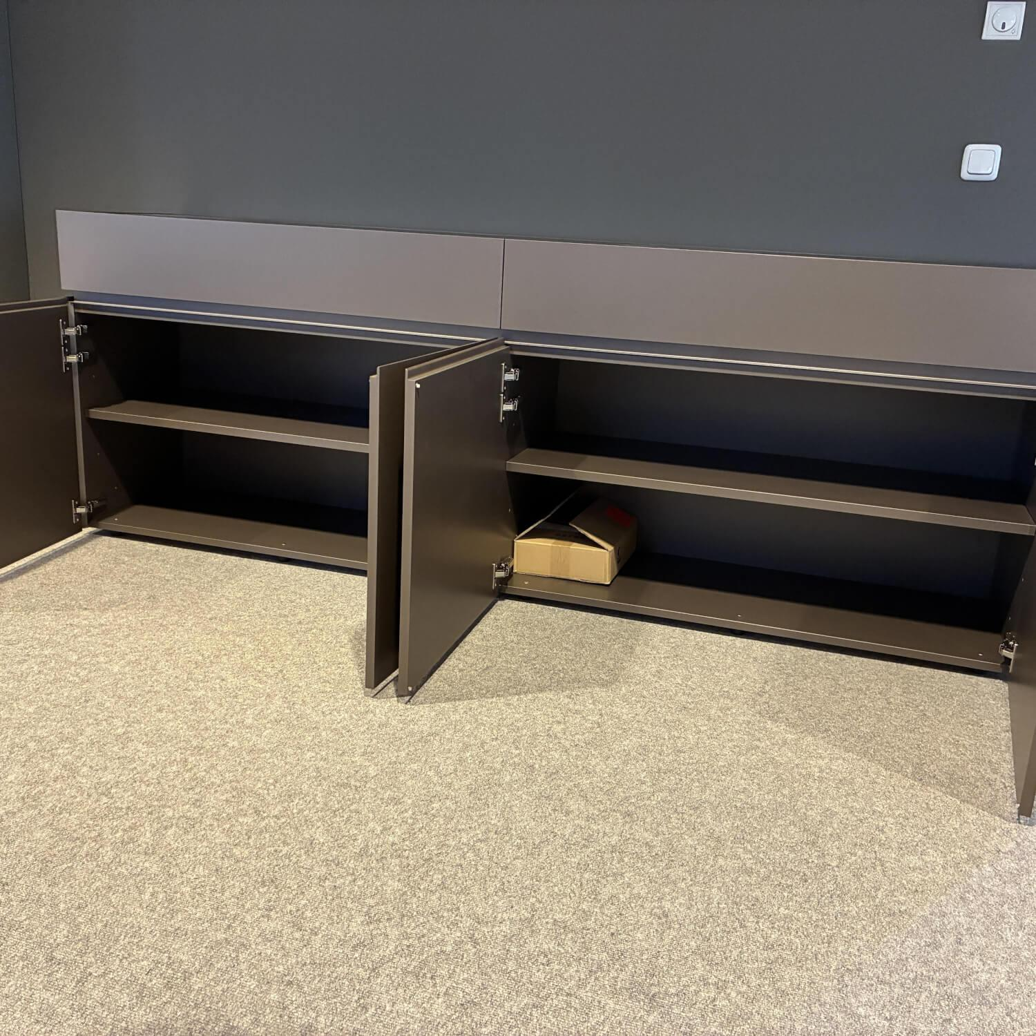 Interlübke - Sideboard Cube Bold Lack M10 Bronze Metallic Abdeckplatte Quarz Tropical Storm O64 Schwarz - 5