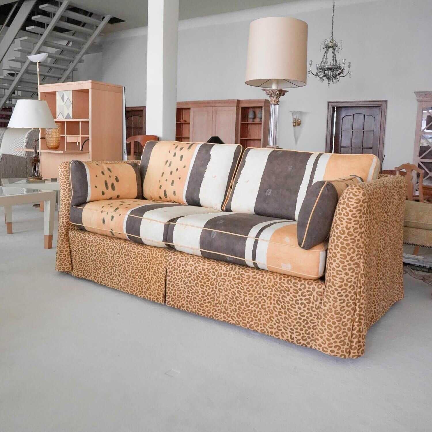 Sofa mit Housse Creativo Stoff Leopard