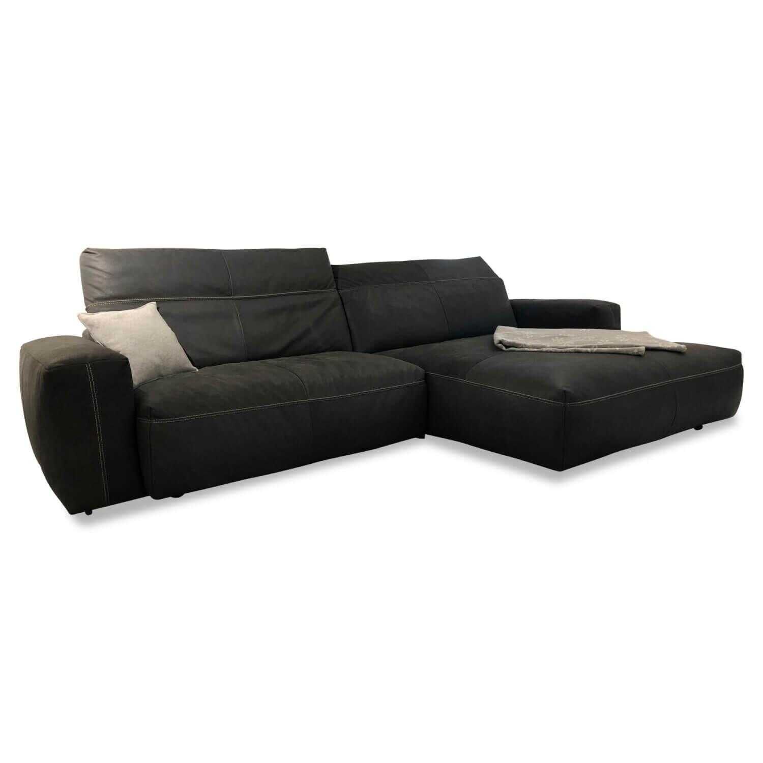 Contur Ecksofa Valdo Leder Oasis Grau Blau MÖBELFIRST.DE!