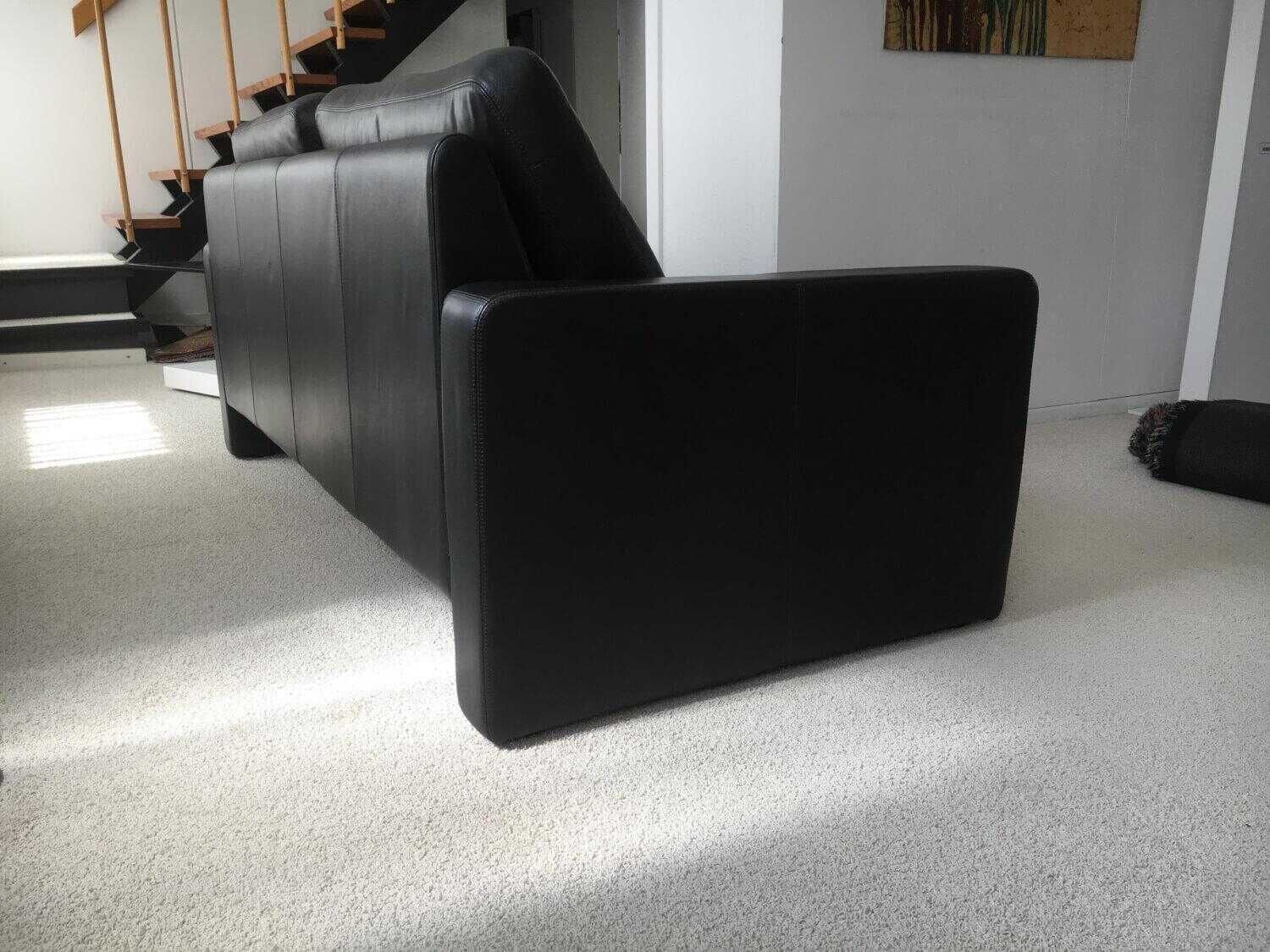Sofa Conseta Leder 214 Schwarz
