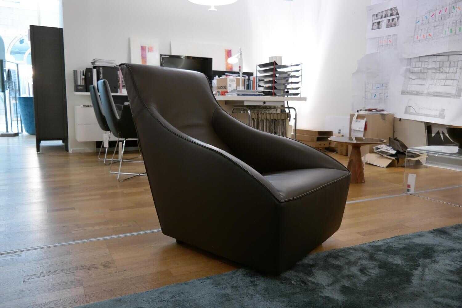 Molteni & C - Sessel Doda DPLF Hoch Leder P823 Dunkelbraun - 2
